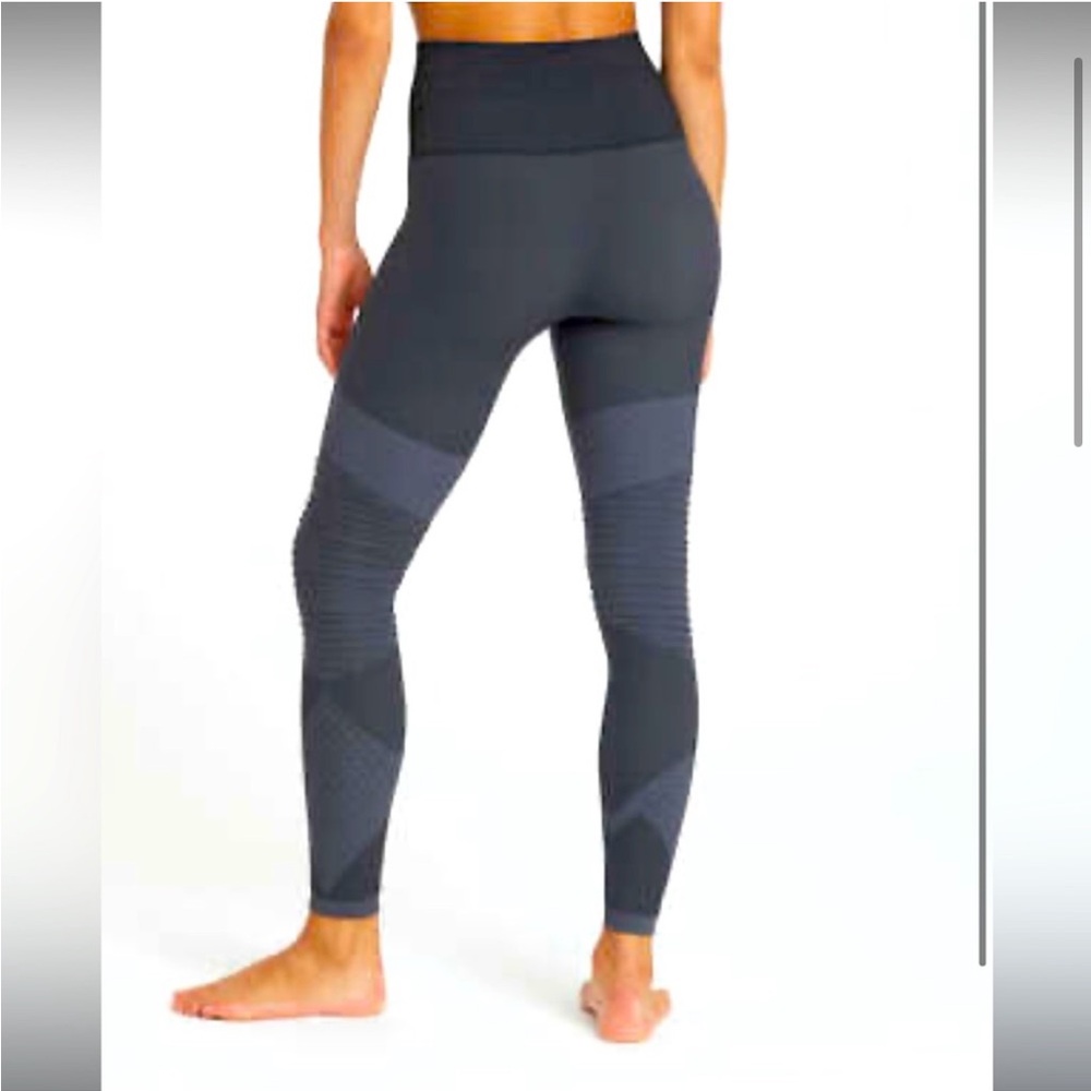 Spanx navy blue textured moto Leggings-S